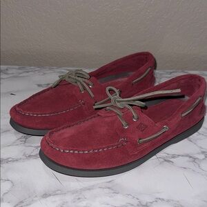 Sperry Men's Leather Boat Shoes - Red